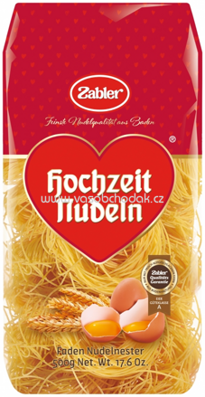 Zabler Hochzeit Nudeln Faden Nudelnester, 500g