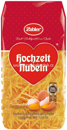 Zabler Hochzeit Nudeln Hubertus Spätzle geschabt, 500g