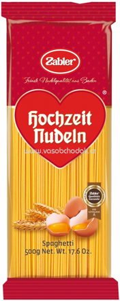 Zabler Hochzeit Nudeln Spaghetti, 500g
