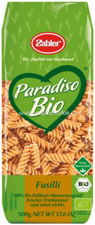 Zabler Paradiso Bio Vollkorn Fusilli, 500g