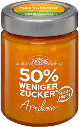 Zentis 50% Weniger Zucker Aprikose, 195g