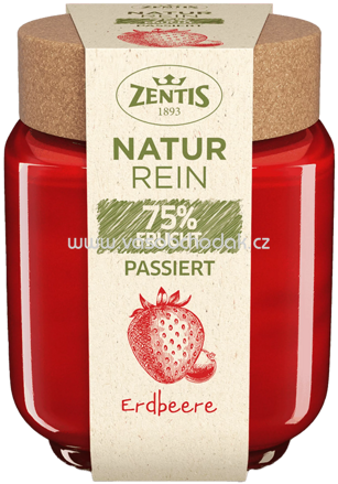 Zentis Natur Rein 75% Frucht Passiert Erdbeere, 200g