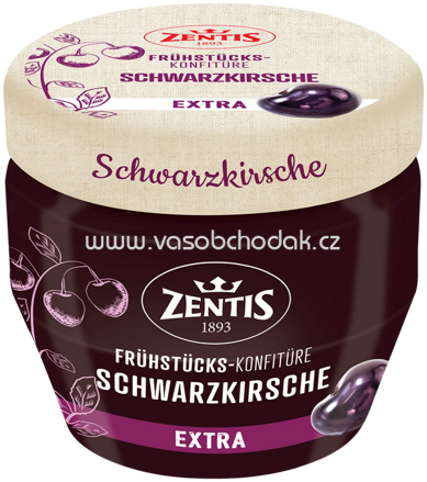 Zentis Frühstücks Konfitüre Schwarzkirsche Extra, 230g