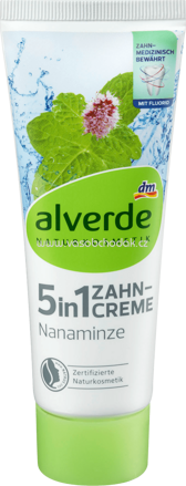 Alverde NATURKOSMETIK Zahnpasta 5in1 Nanaminze, 75 ml