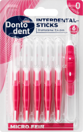 Dontodent Interdentalbürsten pink, ISO 0, 0,4 mm, 6 St