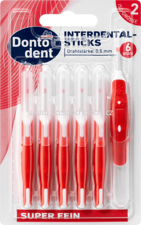 Dontodent Interdentalbürsten rot, ISO 2, 0,5 mm, 6 St