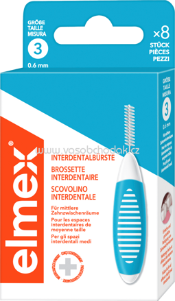 elmex Interdentalbürsten blau, ISO 3, 0,6 mm,  8 St