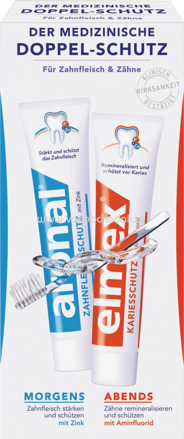 elmex Zahnpasta aronal & elmex Mundhygiene-Set, 2x75 ml, 150 ml