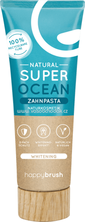 happybrush Zahnpasta Natural Super Ocean Whitening, 75 ml