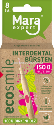 Mara Interdentalbürsten Holz ecosmile ISO 0 extrafein, 8 St