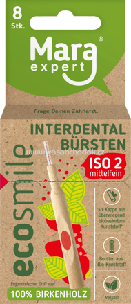 Mara Interdentalbürsten Holz ecosmile ISO 2 mittelfein, 8 St
