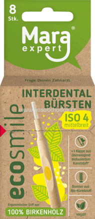 Mara Interdentalbürsten Holz ecosmile ISO 4 mittelbreit, 8 St