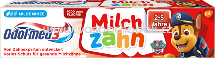 Odol med 3 Zahnpasta Milchzahn 2-5 Jahre, 50 ml