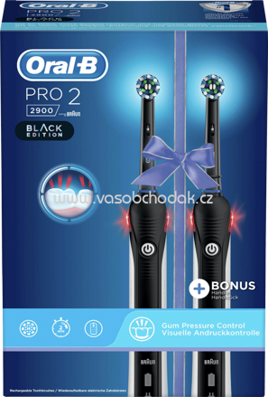 Oral-B Elektrische Zahnbürste Pro2 2900 Duopack schwarz, 2 St