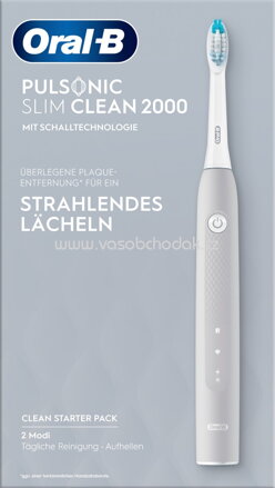 Oral-B Elektrische Zahnbürste Pulsonic slim clean 2000 grau, 1 St