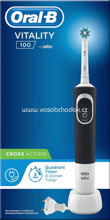 Oral-B Elektrische Zahnbürste Cross Action Vitality Black, 1 St