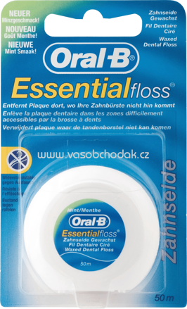 Oral-B Zahnseide Essential Floss Mint gewachst, 50 m
