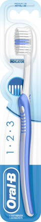 Oral-B Zahnbürste 1-2-3 Indicator mit Kurzkopf Mittel, 1 St