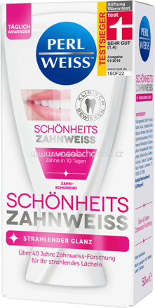 Perlweiss Zahnpasta Schönheits-Zahnweiss, 50 ml