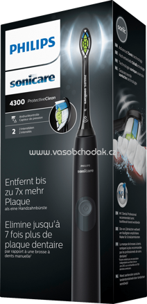 Philips Schallzahnbürste 4300 Protective Clean schwarz, 1 St