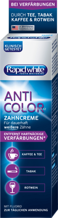 Rapid white Zahnpasta Anti Color, 75 ml
