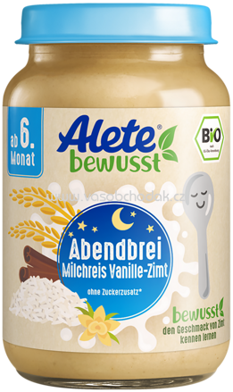 Alete Abendbrei Milchreis Vanille-Zimt, ab 6. Monat, 190g