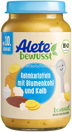 Alete Rahmkartoffeln mit Blumenkohl und Kalb, ab 10. Monat, 220 g