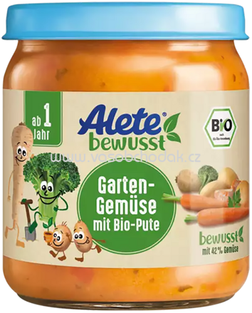 Alete Gartengemüse mit Bio Pute, ab 1 Jahr, 250g