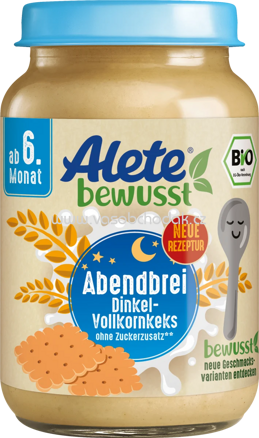Alete Abendbrei Dinkel Vollkornkeks, ab 6. Monat, 190g