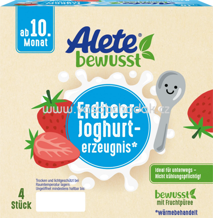 Alete Erdbeer Joghurt, ab 10. Monat, 4x100g, 0,4 kg