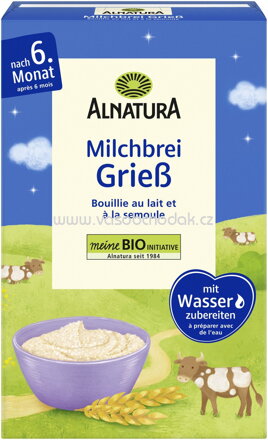 Alnatura Milchbrei Grieß, nach dem 6. Monat, 250g