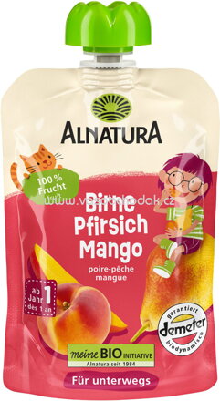 Alnatura Quetschbeutel Birne-Pfirsich-Mango, ab 1 Jahr, 100g