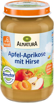 Alnatura Apfel Aprikose mit Hirse, ab 6. Monat, 190g