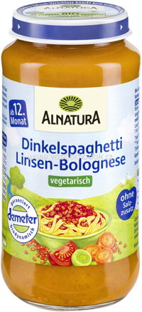 Alnatura Dinkelspaghetti Linsen Bolognese, ab 12. Monat, 250g