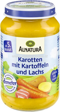 Alnatura Karotten mit Kartoffeln und Lachs, nach dem 5. Monat, 190g