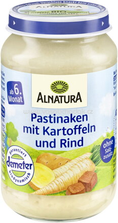 Alnatura Pastinaken mit Kartoffeln und Rind, nach dem 6. Monat, 190g