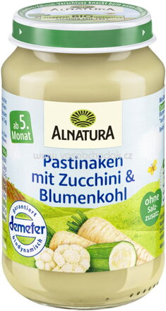 Alnatura Pastinaken mit Zucchini und Blumenkohl, nach dem 5. Monat, 190 g