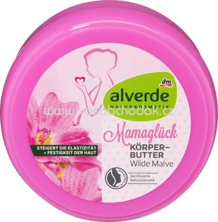 Alverde NATURKOSMETIK Mamaglück Körperbutter Wilde Malve, 200 ml