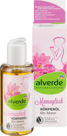 Alverde NATURKOSMETIK Mamaglück Körperöl Bio-Malve, 100 ml