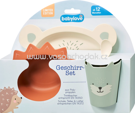Babylove Geschirrset Naschkatzen, 4tlg, 1 St