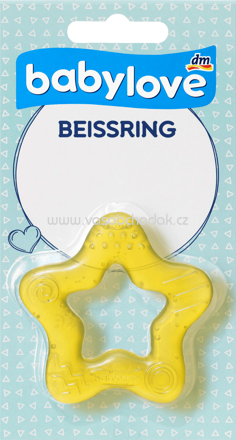 Babylove Beißring Gelb, 1 St