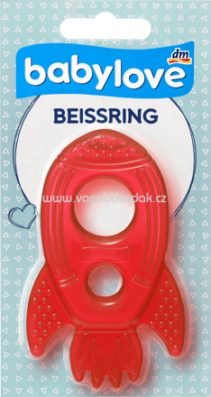 Babylove Beißring Rot, 1 St