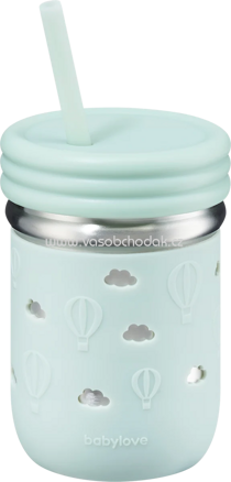 Babylove Trinkhalmbecher Edelstahl/Silikon mint, 1 St