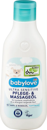 Babylove Baby Massageöl & Pflege ultra sensitive, 250 ml