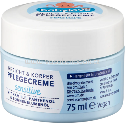 Babylove Baby Pflegecreme sensitive, 75 ml