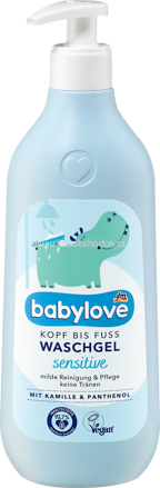 Babylove Baby Waschgel Kopf bis Fuß sensitive, 500 ml