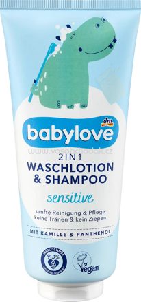 Babylove Waschlotion & Shampoo Sensitive 2in1, 200 ml