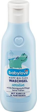 Babylove Kopf bis Fuß Waschgel sensitive Reisegröße, 50 ml