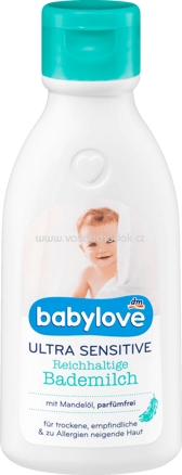 Babylove Ultra Sensitive Bademilch, 250 ml