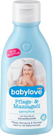 Babylove Pflege & Massageöl sensitive, 250 ml
